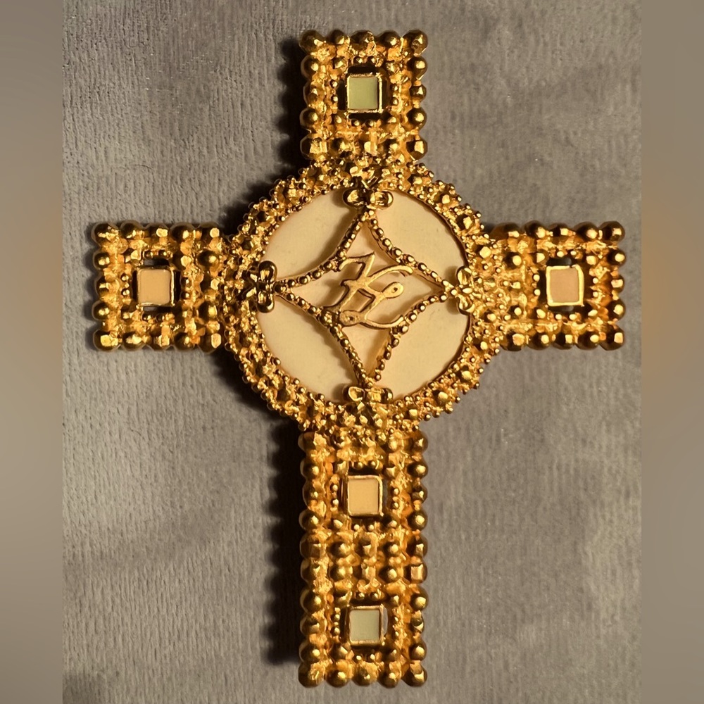 Karl Lagerfeld Couture Byzantine Cross Brooch